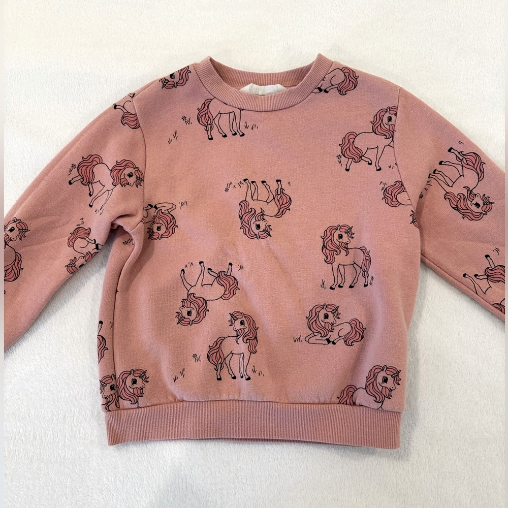 H&M Kids Pink Unicorn Sweatshirt